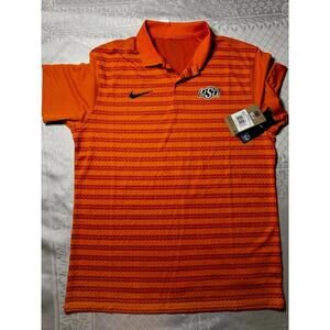 Men's Orange Oklahoma State Cowboys Dry Fit M Coaches Sideline Polo Shirt NWT